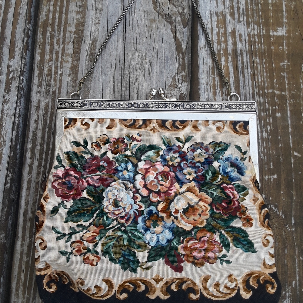Floral evening purse